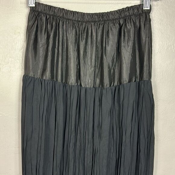 Positive Attitude Vintage Elastic Waist Pleated High Rise Maxi Skirt Size S/M - Picture 2 of 6